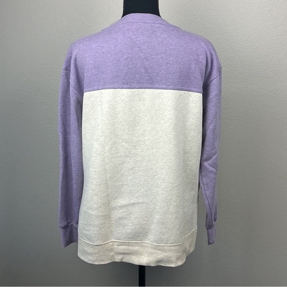 Almost NEW! Hi-low, split hem v cute Anthropologie Color Block Sweatshirt. - Picture 6 of 14